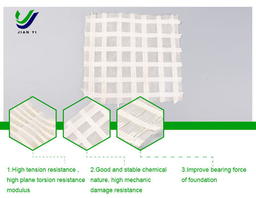 गुणवत्ता  Ecological Protection Glass Fiber Geogrid 30-80kN/m For Water Conservancy फैक्टरी