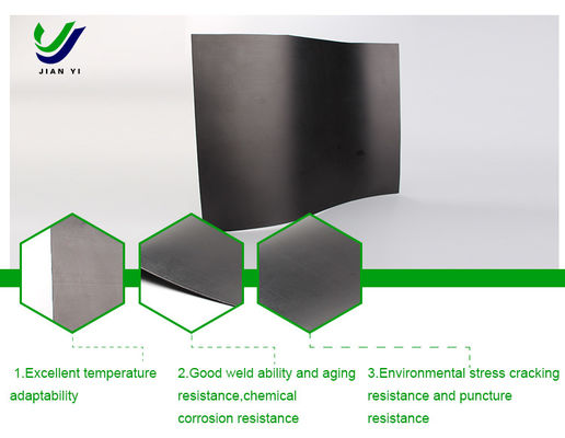 फिल्ट्रेशन और अलगाव के लिए पारगम्य सामग्री एचडीपीई चिकनी जियोमेम्ब्रेन