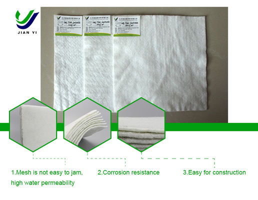 पर्यावरण परियोजनाओं के लिए उच्च जल पारगम्यता और उत्कृष्ट छिद्रण प्रतिरोध के साथ एएसटीएम मानक स्टेपल फाइबर जियोटेक्सटाइल