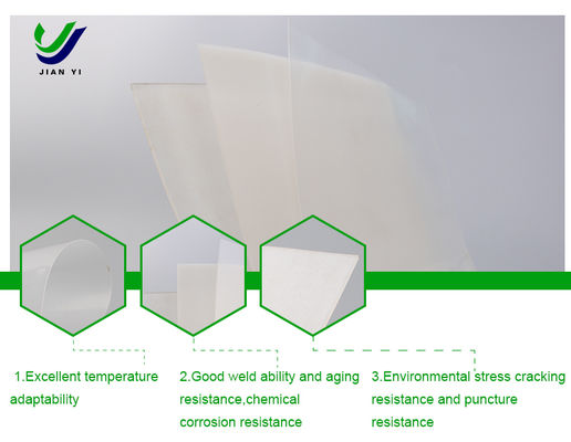 सफेद रंग का एचडीपीई जियोमेम्ब्रेन फोटोवोल्टिक पावर स्टेशनों और खुले हवा के पूल में गर्मी के इन्सुलेशन के लिए धूप को दर्शाता है