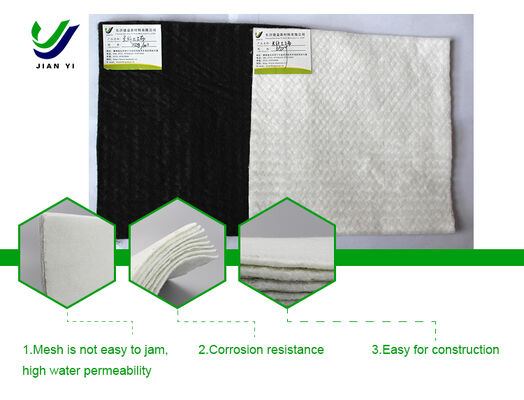 उच्च जल पारगम्यता बुनियादी ढांचा परियोजनाओं के लिए उत्कृष्ट छिद्रण प्रतिरोध और यूवी प्रतिरोध के साथ स्टेपल फाइबर जियोटेक्सटाइल