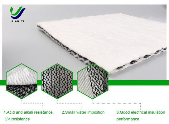 3D Composite Drainage Net with High Tensile Strength ≥16kN/m, Excellent UV Resistance, and Anti-Clogging Design for Landfill and Roadbed Applications